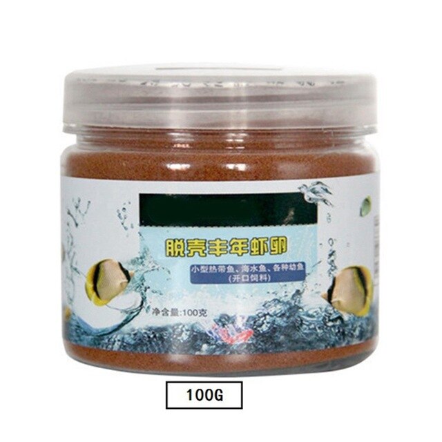 Brine Shrimp Eggs Artemia Fodder Ocean Healthy Nutrition Fish Food Feeding Fish Aquarium Supplies 50/100/150g
