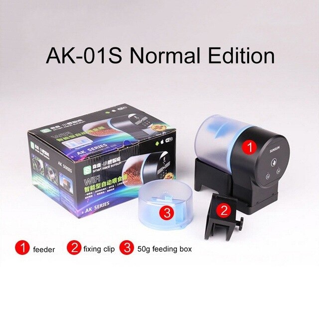 Automatic Fish Feeder WIFI Aquarium Feeder Dispenser Smart Fish Food for Fish Tank Electronic Timer Feeder 3 Fish Meal Aquarium
