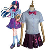 Image of Anime Costume Rainbow Pony Twilight Sparkle Cosplay Costume Women Uniform Lovely Outfit Shirt Skirt For Women