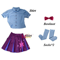 Anime Costume Rainbow Pony Twilight Sparkle Cosplay Costume Women Uniform Lovely Outfit Shirt Skirt For Women