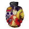 Image of Anime ONE PIECE Costume Monkey D Luffy Sweatshirts Cosplay Autumn Men European and American 3D Printing Jacket Hooded sweater