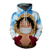 Image of Anime ONE PIECE Costume Monkey D Luffy Sweatshirts Cosplay Autumn Men European and American 3D Printing Jacket Hooded sweater