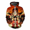 Image of Anime ONE PIECE Costume Monkey D Luffy Sweatshirts Cosplay Autumn Men European and American 3D Printing Jacket Hooded sweater