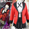 Image of Hot Cool Cosplay Costumes Anime Kakegurui Yumeko Jabami Japanese School Girls Uniform Full Set Jacket+Shirt+Skirt+Stockings+Tie