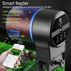 Automatic Fish Feeder WIFI Aquarium Feeder Dispenser Smart Fish Food for Fish Tank Electronic Timer Feeder 3 Fish Meal Aquarium